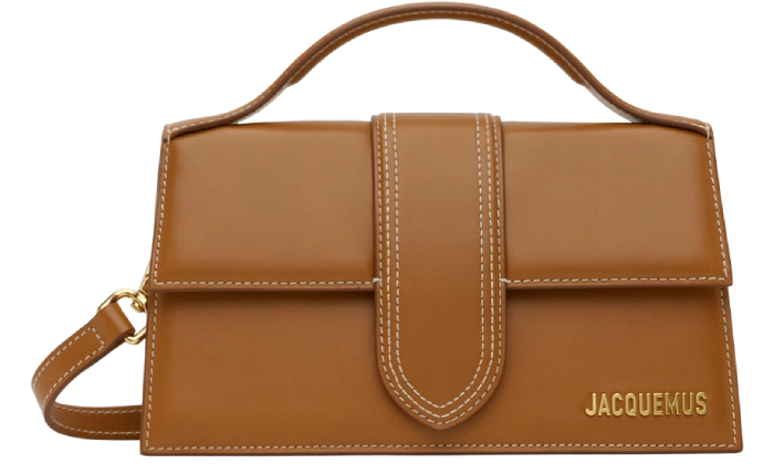 JACQUEMUS LE GRAND BAMBINO CROSSBODY FLAP BAG BROWN