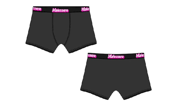 MALESSERE BOXER LOGO BLACK UNISEX - Malessere Brand