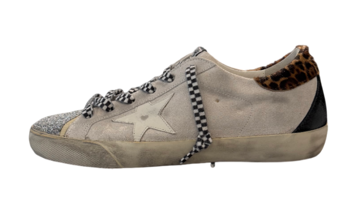 GOLDEN GOOSE X SWAROVSKI SUPER STAR LEOPARD