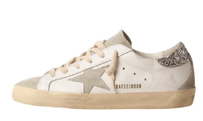 GOLDEN GOOSE SUPER STAR TACCO GLITTER SILVER
