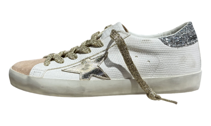GOLDEN GOOSE SUPER STAR PINK SUEDE & GOLDEN STAR