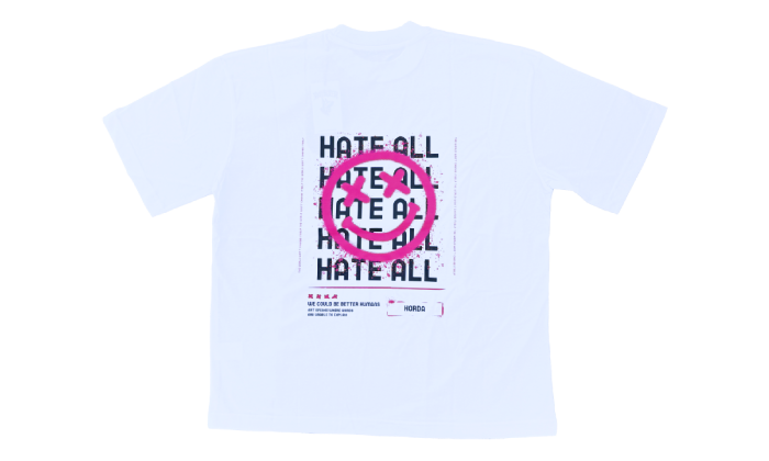 SMILE TEE WHITE/PINK- Horda Brand