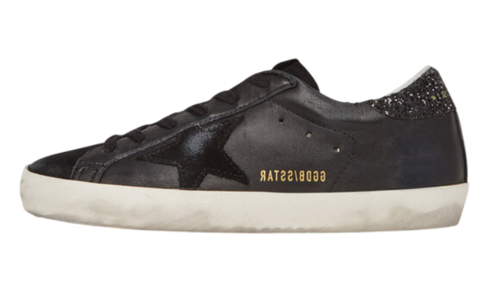 GOLDEN GOOSE SUPER STAR FULL BLACK TACCO GLITTER