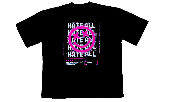 SMILE TEE BLACK/PINK- Horda Brand