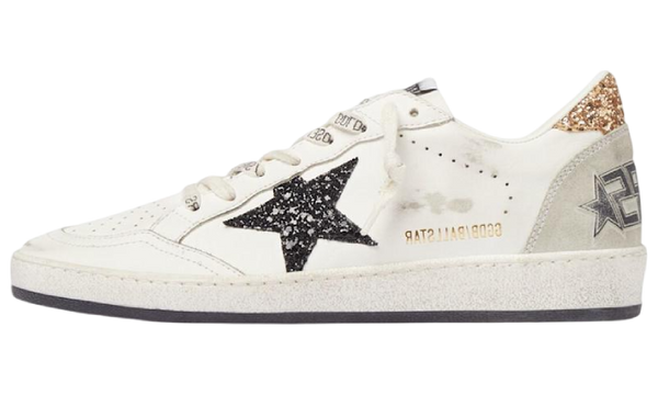 GOLDEN GOOSE BALLSTAR GLITTER GOLD & BLACK