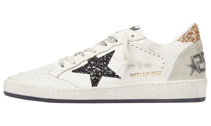 GOLDEN GOOSE BALLSTAR GLITTER GOLD & BLACK