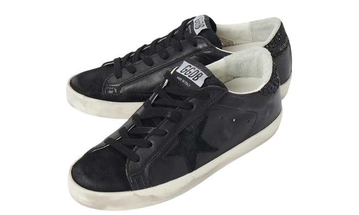 GOLDEN GOOSE SUPER STAR FULL BLACK TACCO GLITTER