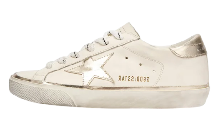 GOLDEN GOOSE SUPER STAR SUEDE CREAM TACCO GOLD