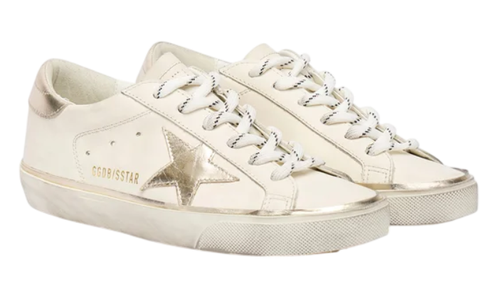 GOLDEN GOOSE SUPER STAR SUEDE CREAM TACCO GOLD