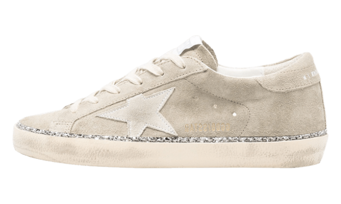 GOLDEN GOOSE SUPER STAR SUEDE BORDER GLITTER