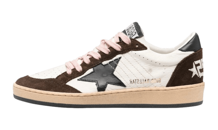 GOLDEN GOOSE BALLSTAR BROWN LACES PINK