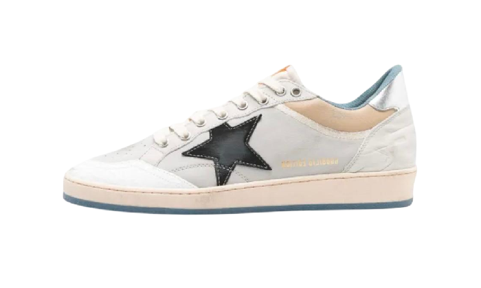 GOLDEN GOOSE BALLSTAR STELLA IN SUEDE BLACK E INTERNO BLUE