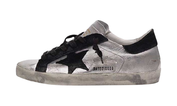 GOLDEN GOOSE SUPER STAR FULL SILVER BLACK SUEDE