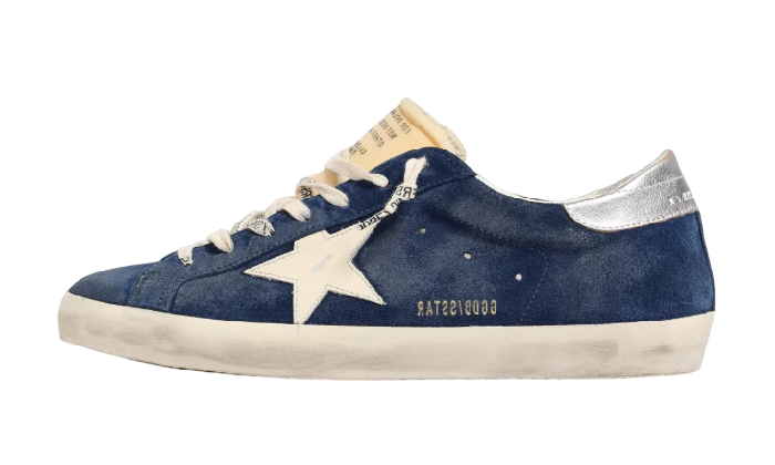 GOLDEN GOOSE SUPERSTAR SUEDE BLUE/SILVER
