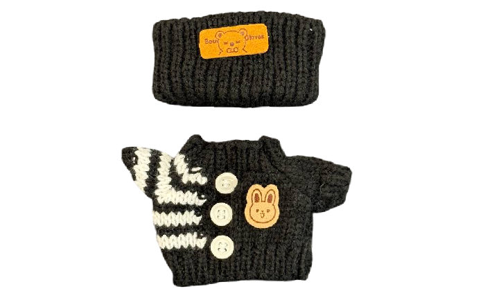 LABUBU BEAR SWEATER DRESS