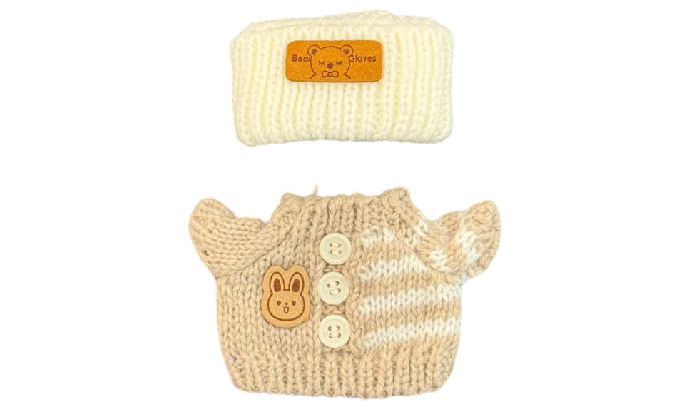 LABUBU BEAR SWEATER DRESS