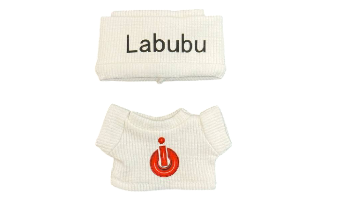 LABUBU SHOEBUYA SWEATER WHITE DRESS