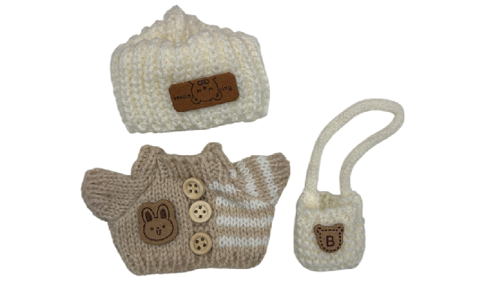 LABUBU BEAR SWEATER DRESS