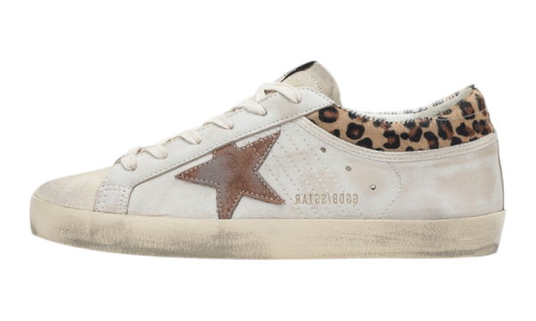 GOLDEN GOOSE SUPER STAR WHITE LEOPARD STELLA BROWN