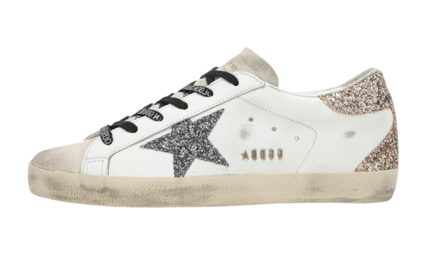GOLDEN GOOSE SUPER STAR STELLA PURPLE GLITTER & TACCO GOLD GLITTER