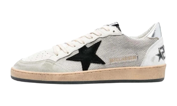 GOLDEN GOOSE BALLSTAR SUEDE RETE BLACK GREY