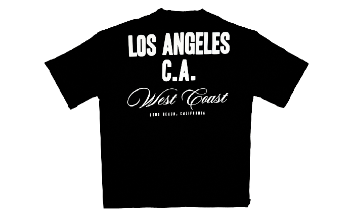 LOS ANGELES TEE BLACK  - Replacement Brand