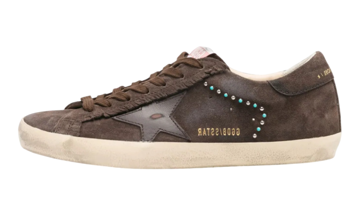 GOLDEN GOOSE SUPER STAR FULL SUEDE BROWN & DOTS