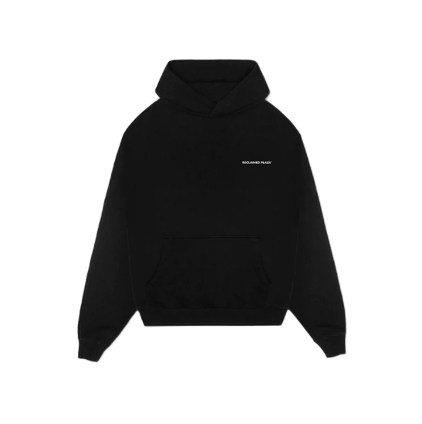 Minimal Logo Hoodie Black - Reclaimed Plaza