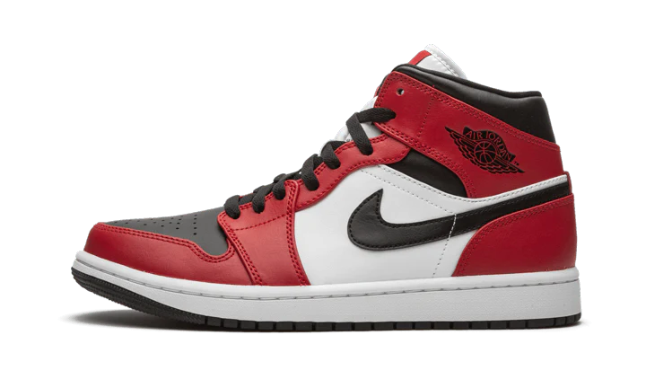 AIR JORDAN 1 MID CHICAGO BLACK TOE
