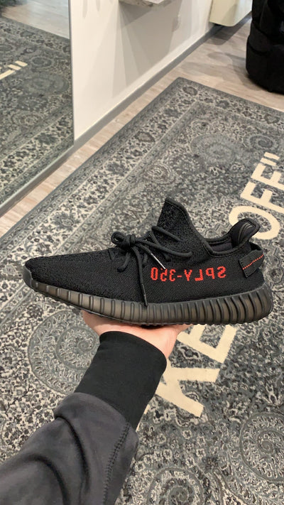 ADIDAS YEEZY BOOST 350 BRED NOIR ROUGE